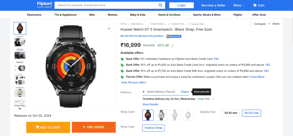 Huawei Watch GT 5 - Flipkart Listing 2