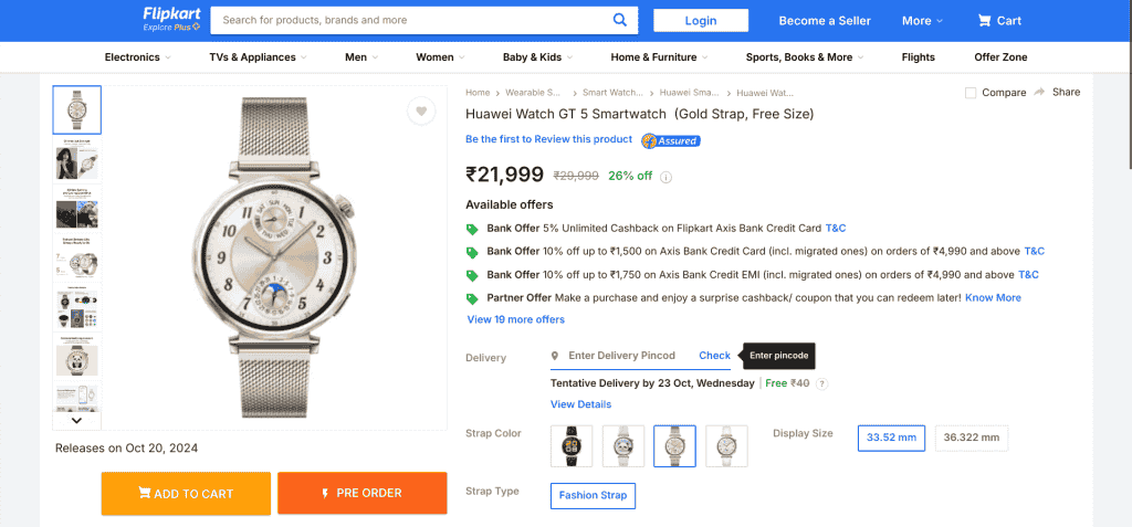 Huawei Watch GT 5 - Flipkart Listing 3