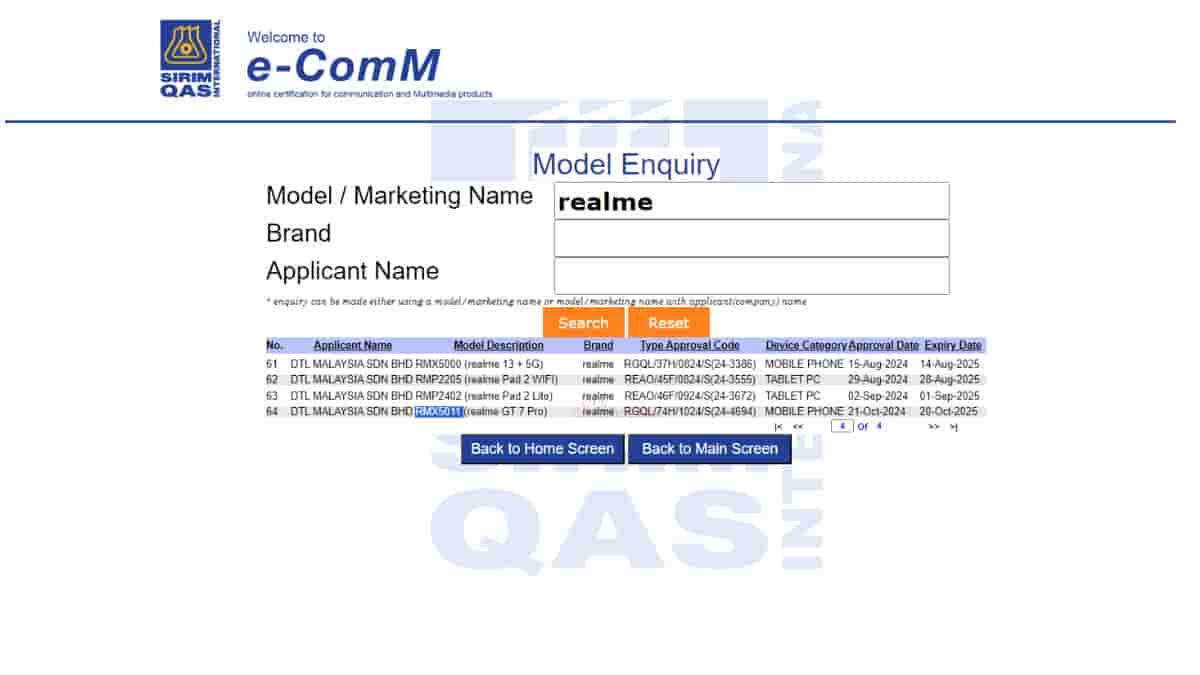 Realme GT 7 Pro SIRIM