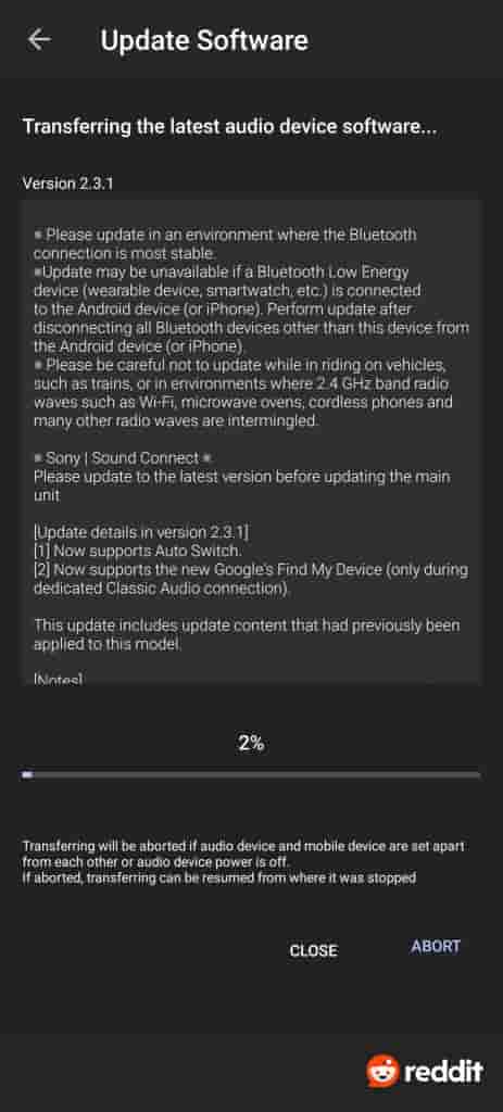 Sony WH-1000XM5 headphones - Update