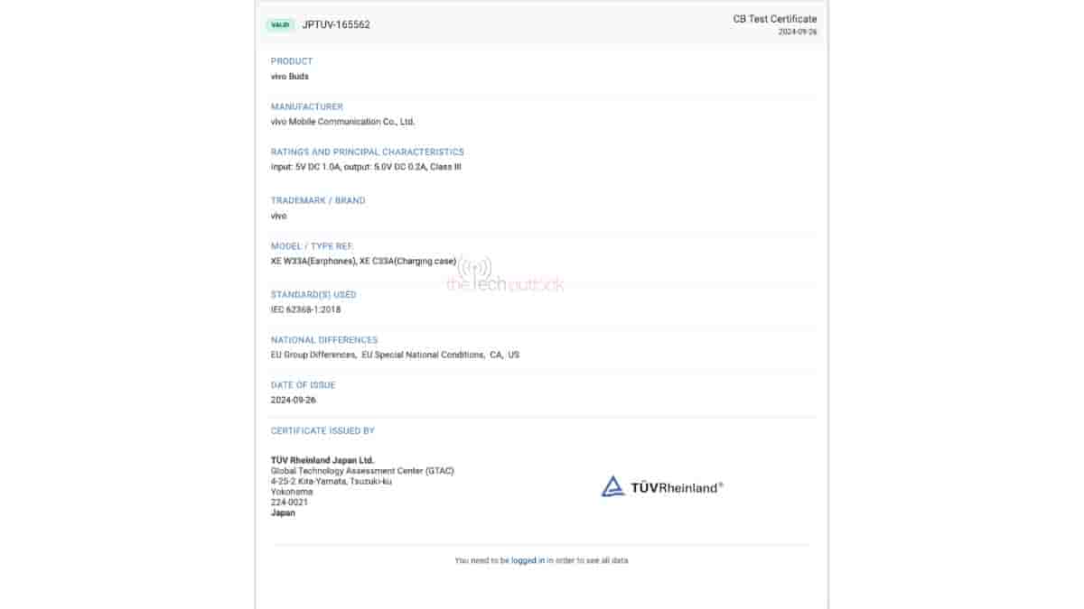 Vivo earphone spotted on TUV