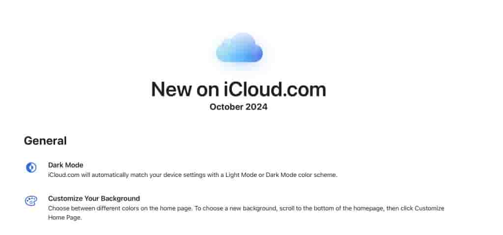 iCloud Web Updated - 2