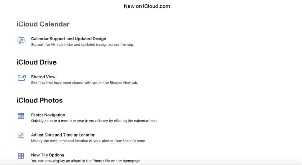 iCloud Web Updated - 3