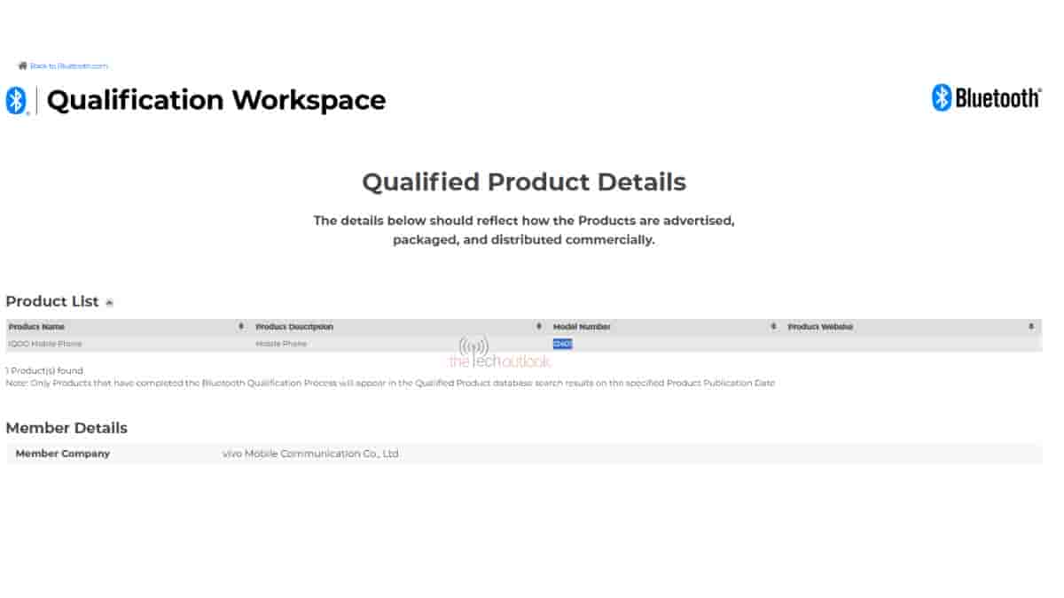 iQOO 13 Bluetooth SIG