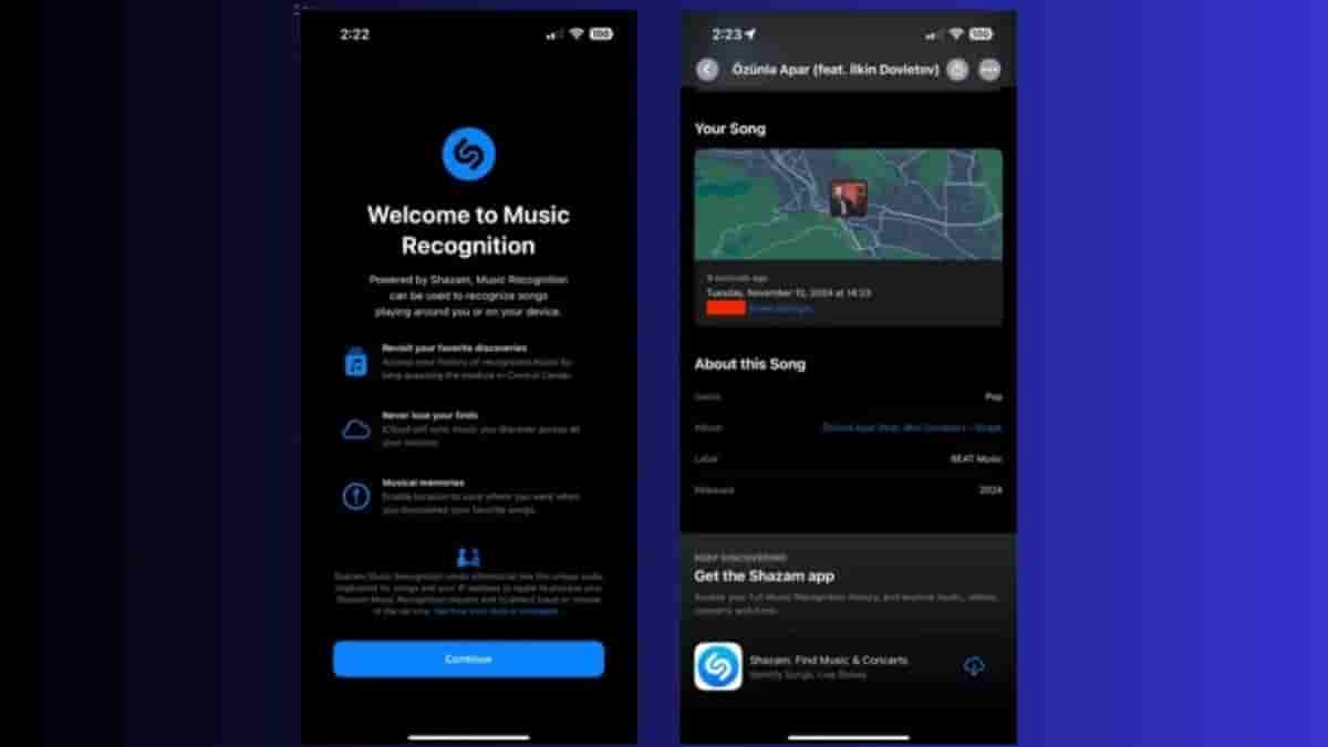 Apple Music recognition