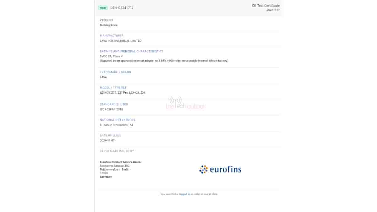 LAVA Upcoming smartphone spotted on Eurofins with 10W fast charging support