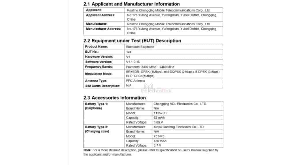 Realme Buds Air 7 spotted on FCC