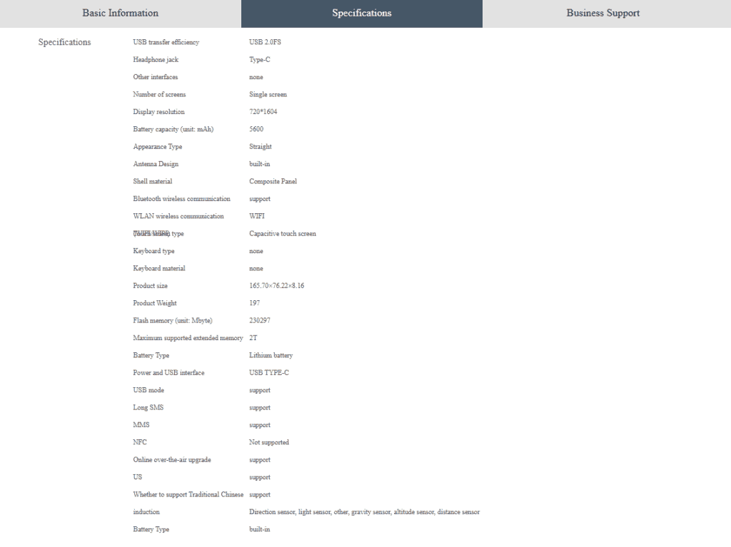 Realme V60 pro China Telecom Specs 1