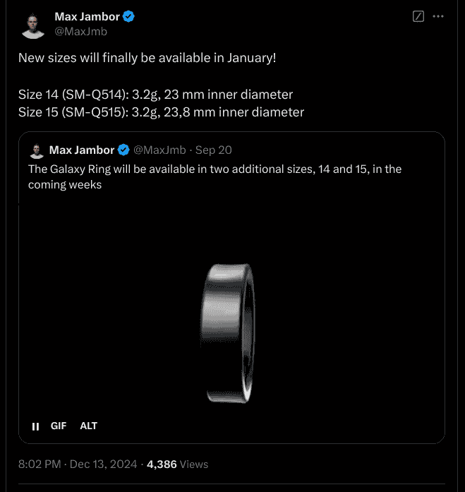 Max Jambor - X Update - Galaxy Ring New Size