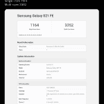 Samsung Galaxy S21 FE - Android 15 OS - Geekbench Listing - X Update