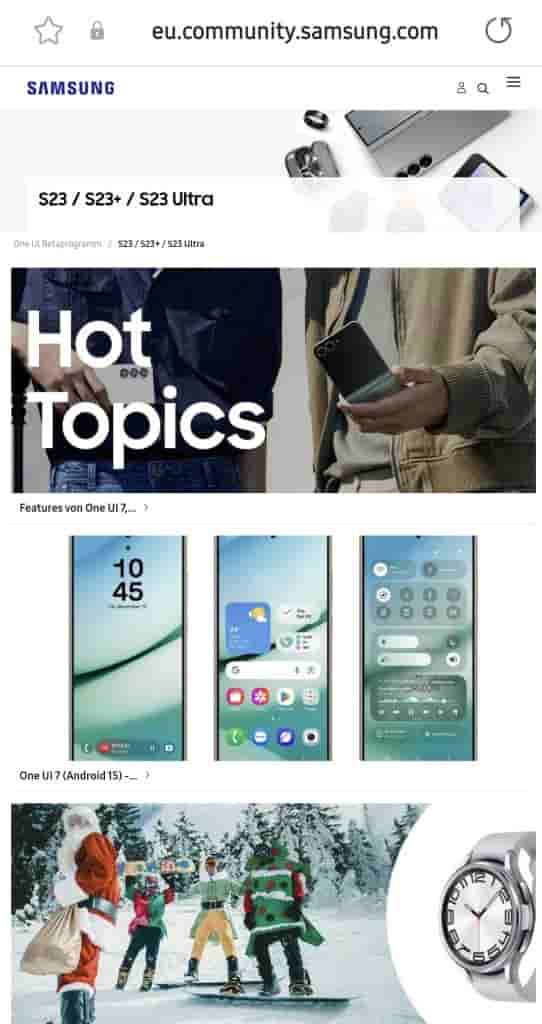 Samsung Galaxy S23 Series - Official One UI 7 Beta Community Page Created in Germany