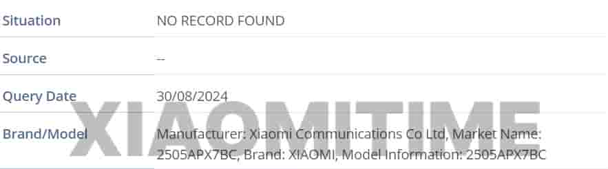 Xiaomi Mix Flip 2 - Chinese Model - IMEI Listing