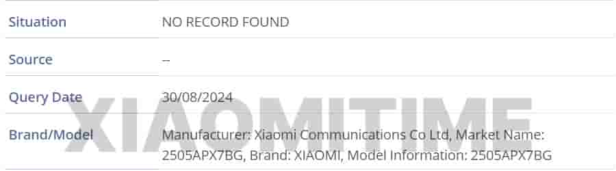 Xiaomi Mix Flip 2 - Global Model - IMEI Listing
