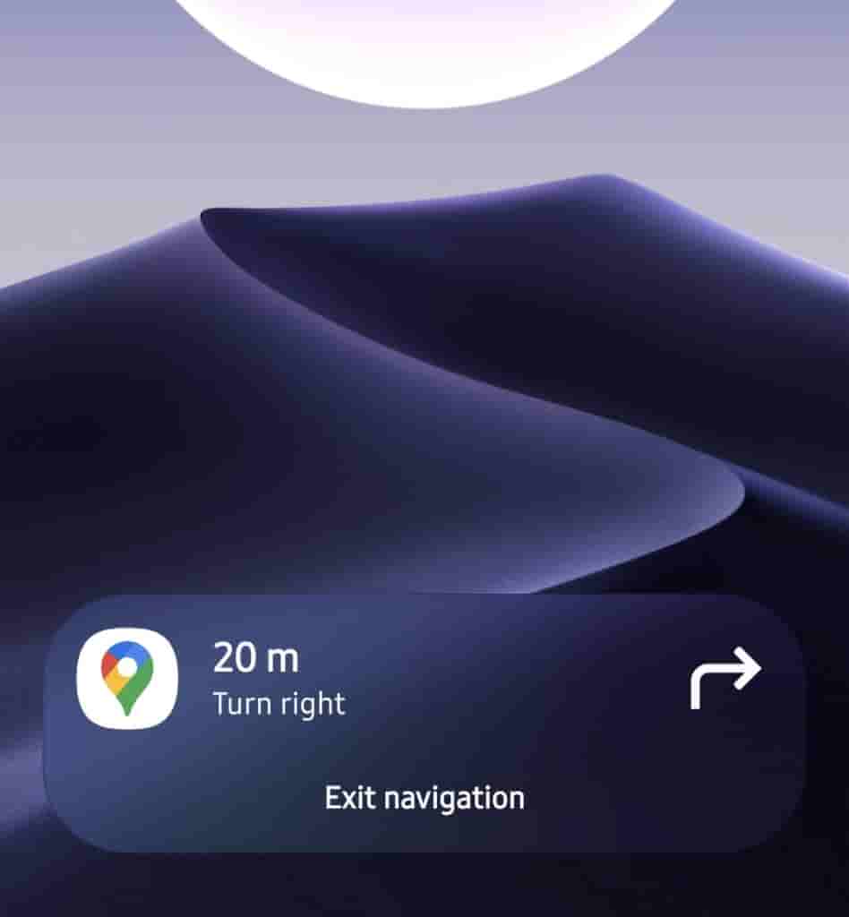 Google Maps v25.04.01.717254420 is rolling out live navigation in the Now Bar and Live Activities for devices on One UI 7 - Image (1)