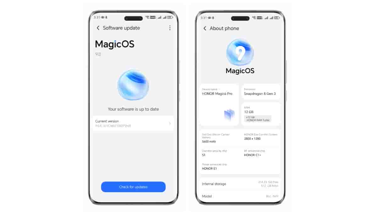 Honor Magic 6 Pro MagicOS 9