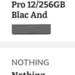 Nothing Phone (3a) Pro - Storage Option and Colors