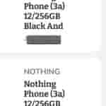 Nothing Phone (3a) - Storage Option and Colors
