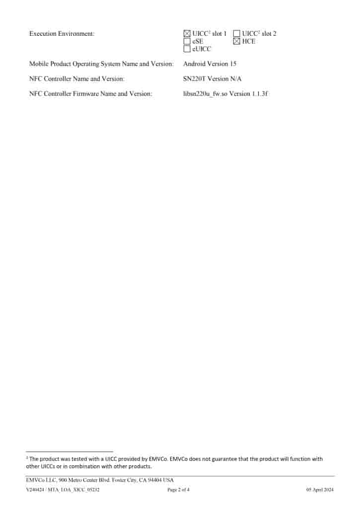 POCO F7 Ultra - EMVCo Letter of Approval (2)