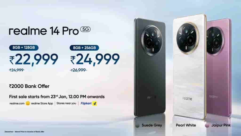 Realme 14 Pro 5G - Pricing and Availability