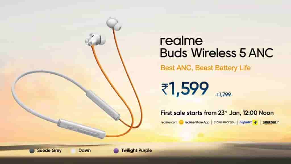 Realme Buds Wireless 5 ANC - Pricing and Availability