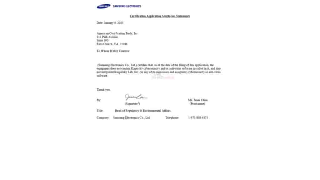 Samsung Galaxy A06 5G FCC