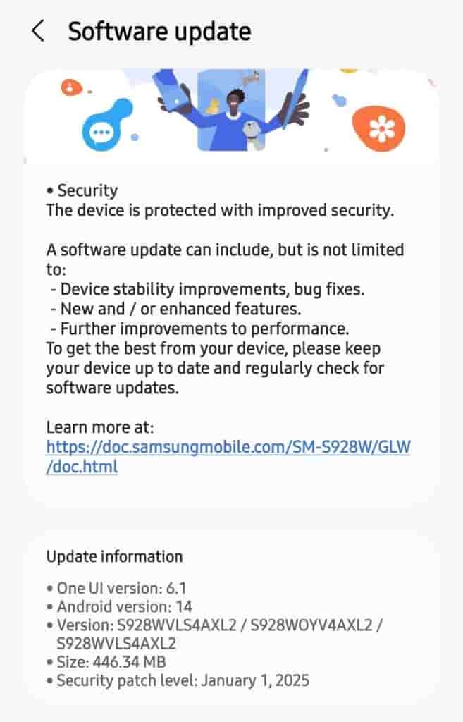 Samsung Galaxy S24 - January 2025 Update