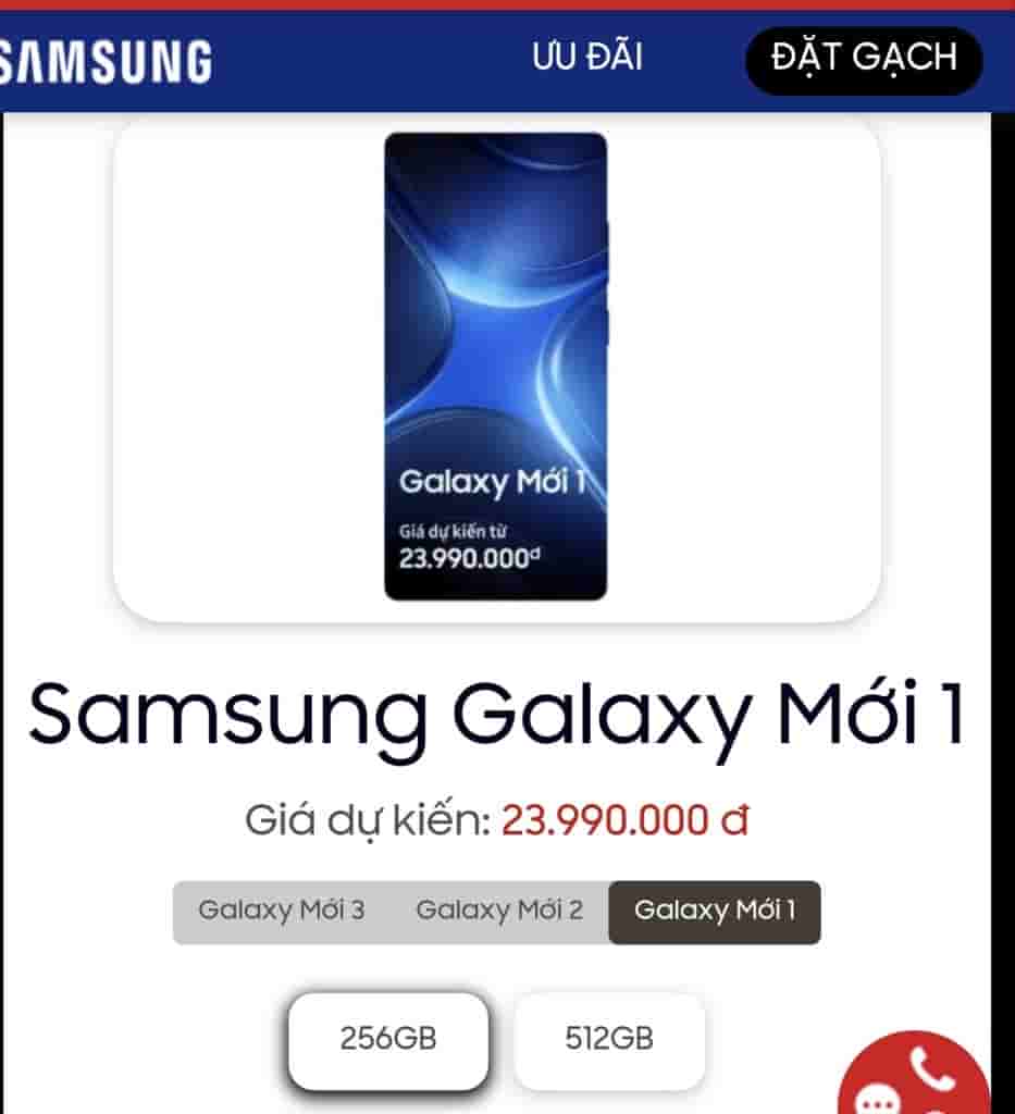 Samsung Galaxy S25 - Vietnamese Retailers Listing