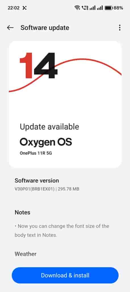 V30P01 OxygenOS 14 OnePlus 11R 5G