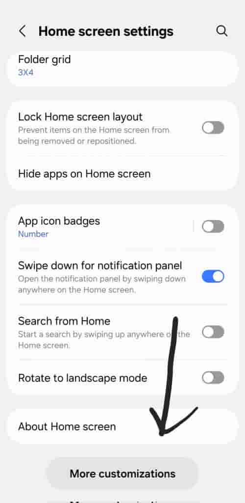Home Up Directly From One UI Settings - Image
