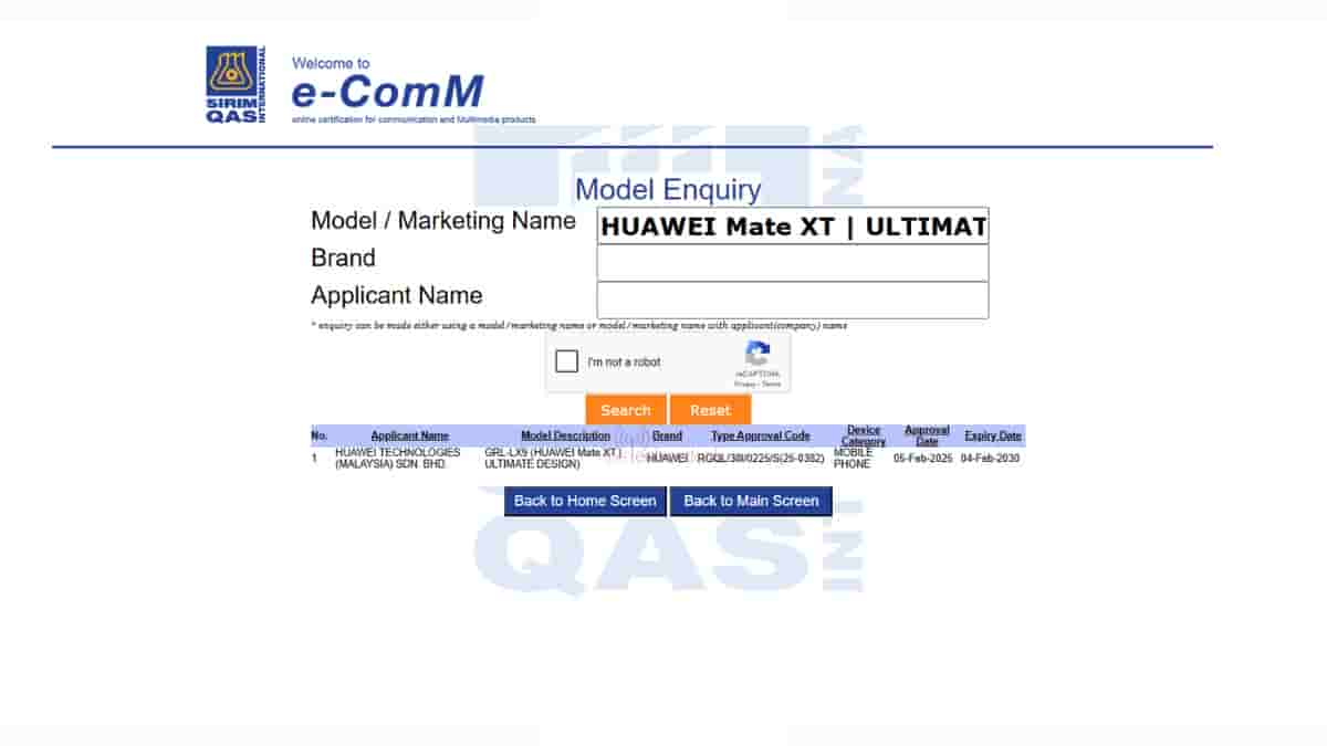 Huawei Mate XT Ultimate spotted on SIRIM