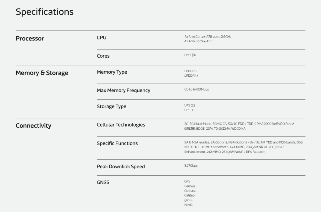 MediaTek Dimensity 7400X - Key Specs (1)