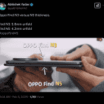 OPPO Find N5 Thickness Tipped - X Post