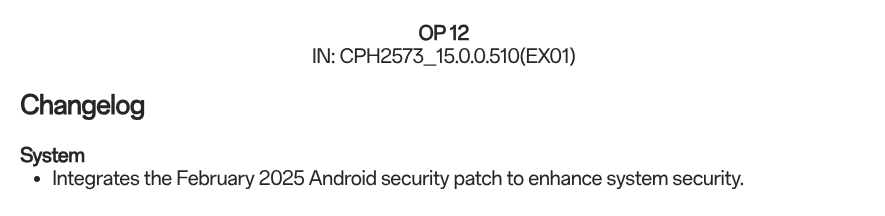 OxygenOS 15.0.0.510 for the OnePlus 12 [IN]