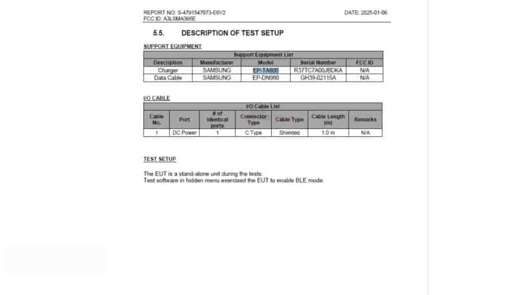 Samsung Galaxy A36 5G - FCC Certification (4)