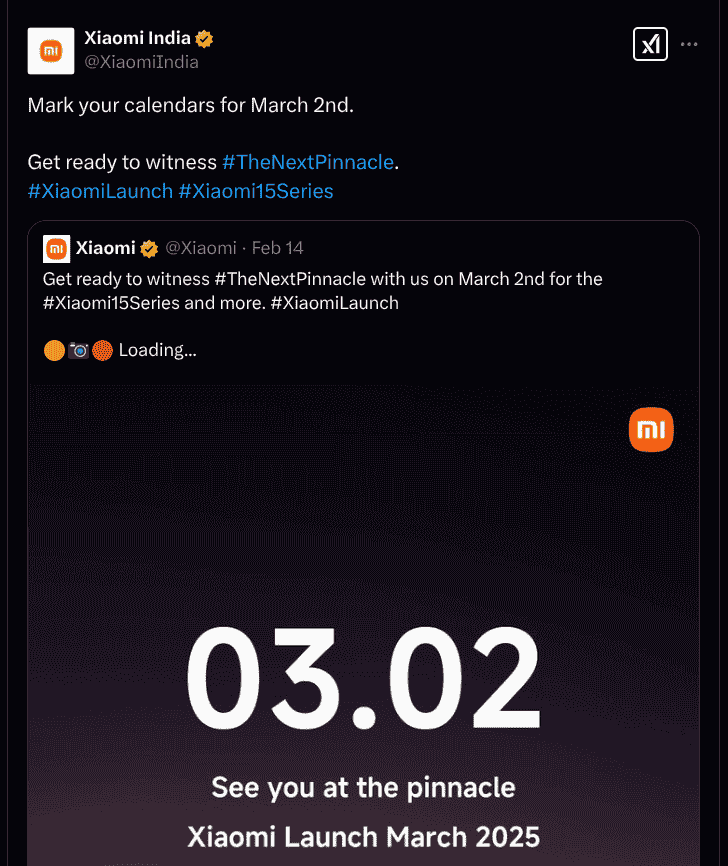 Xiaomi 15 Series - India Launch