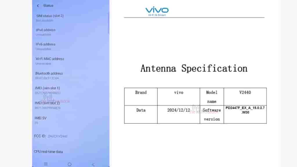 Vivo V50 Lite - FCC Certification (2)
