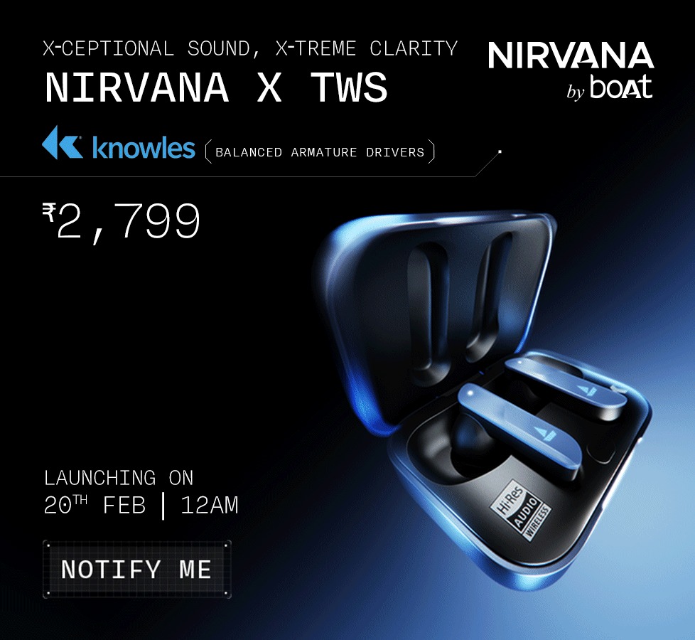boAt Nirvana X TWS Earbuds - Teaser Poster