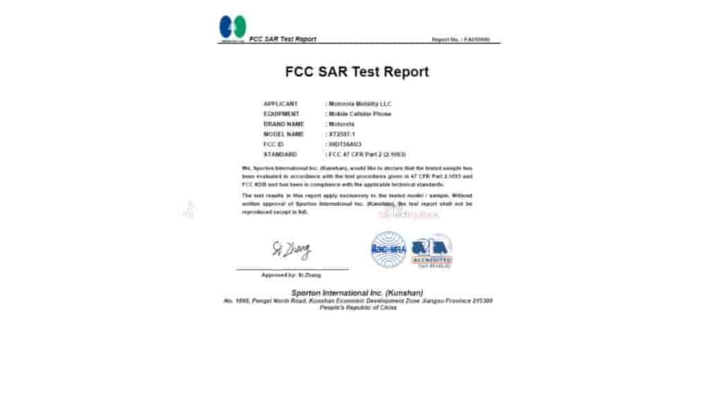 Alleged Motorola Edge 60 - FCC Certification
