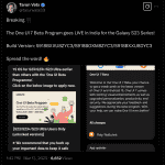 Galaxy S23 Series - One UI 7 Beta Program in India - X Post