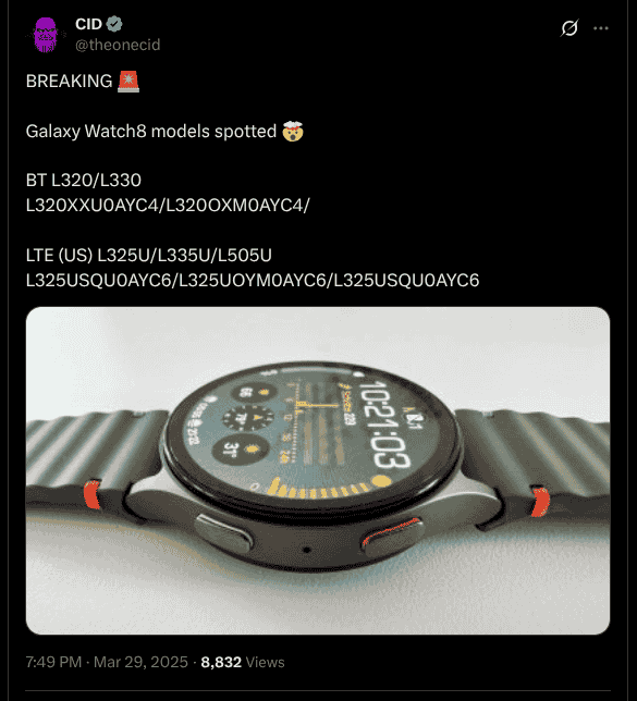 Galaxy Watch 8 Models - Firmware - X Update (1)