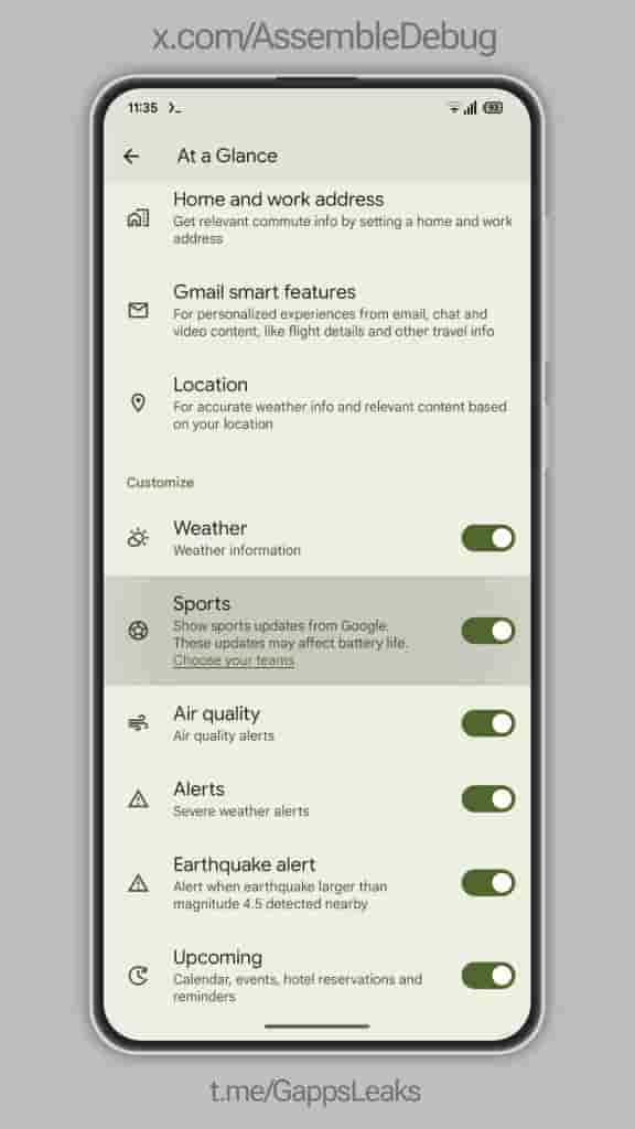 Google Will Show Sports Score on the 'At a Glance' Widget - Image