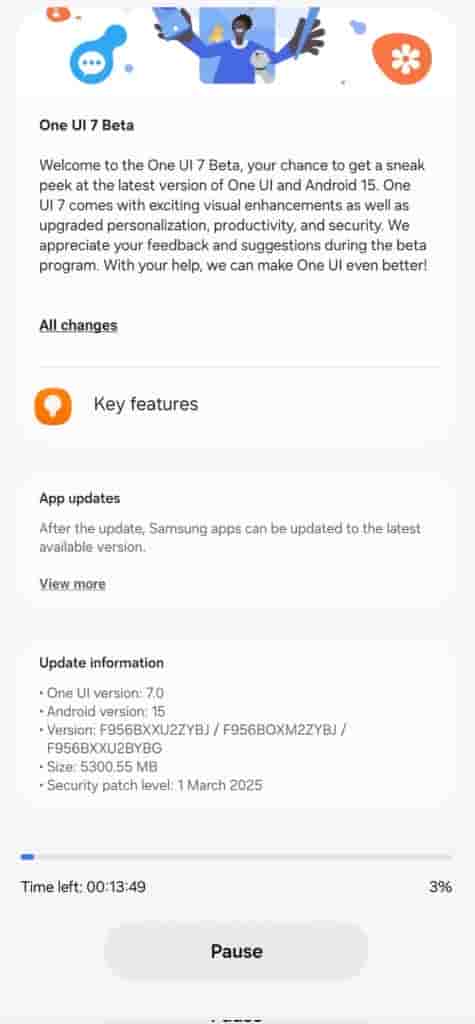One UI 7 Beta Program for Galaxy Z Fold 6 in India (2)