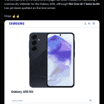 Samsung Galaxy A55 - One UI 7.0 Beta Forum Page Spotted