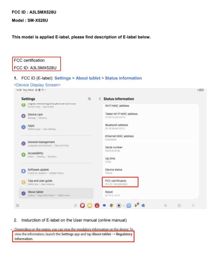 Samsung Galaxy S10 FE (SM-X528U) - FCC Listing