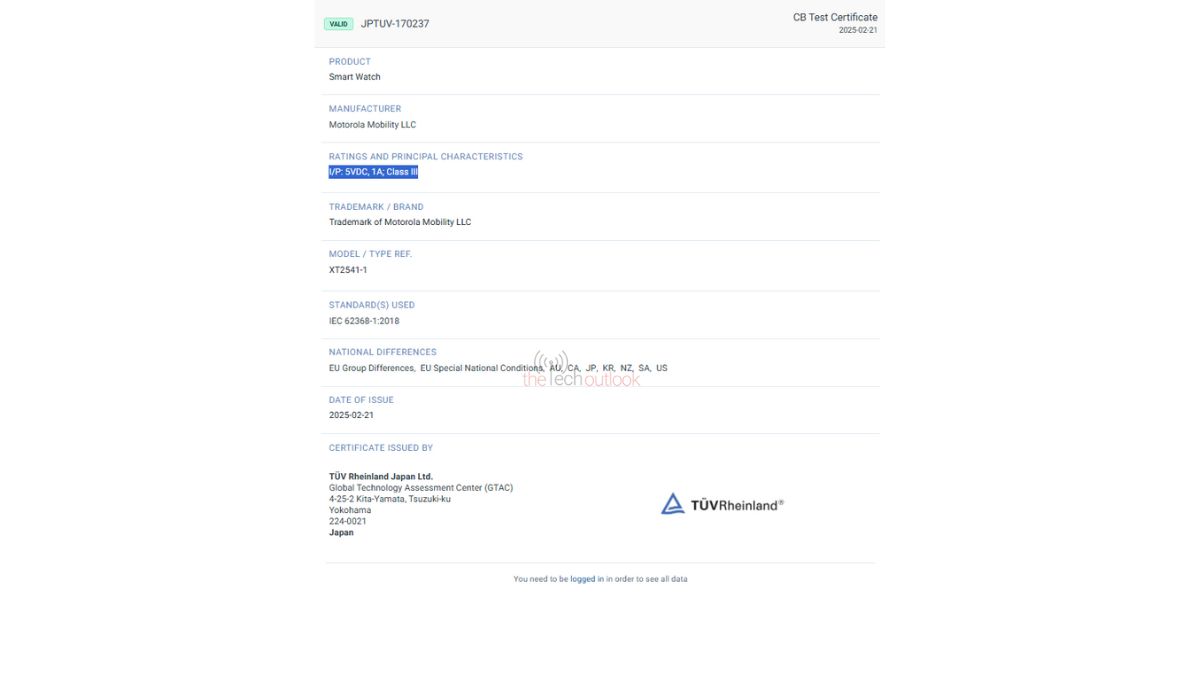 Upcoming Motorola Smartwatch spotted on TUV