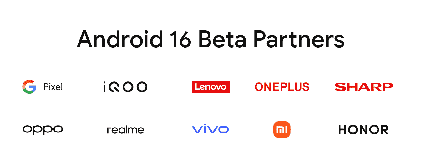 Android 16 Beta - Partner Brands