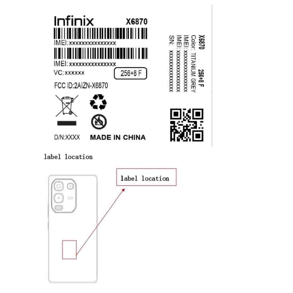 Infinix Note 50s 5G - FCC Listing (2)