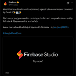 Meet Firebase Studio - X Post
