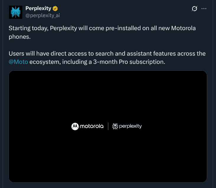 Motorola x Perplexity - X Post