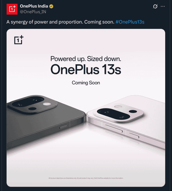 OnePlus 13s - Teased in India